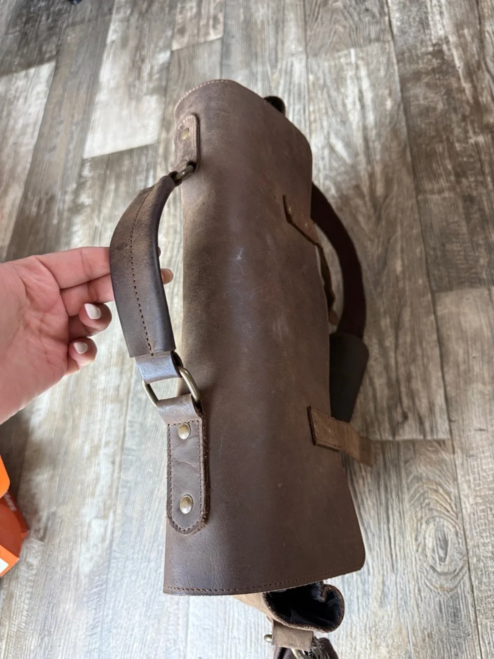 Classic Brown Leather Laptop, Office Bag for Men
